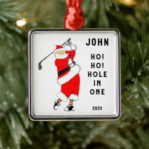 Golf Hole-in-one Metalen Ornament