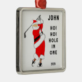 Golf Hole-in-one Metalen Ornament (Rechts)