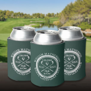 Golf Hole-in-One op maat smaragdgroen Blikjeskoeler