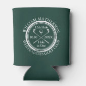 Golf Hole-in-One op maat smaragdgroen Blikjeskoeler (Achterkant)