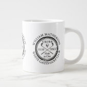 Golf Hole in One Personalized Grote Koffiekop (Rechts)