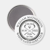 Golf Hole in One Personalized Retro Stamp Magneet (Voorkant / Achterkant)