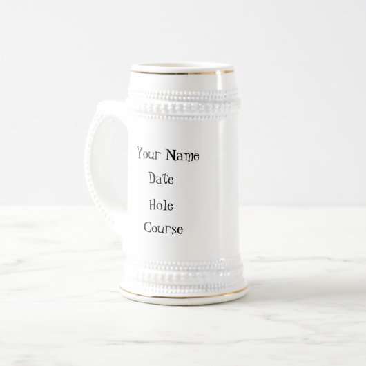 Golf Hole in One Personalized Stein Bierpul (Voorkant links)