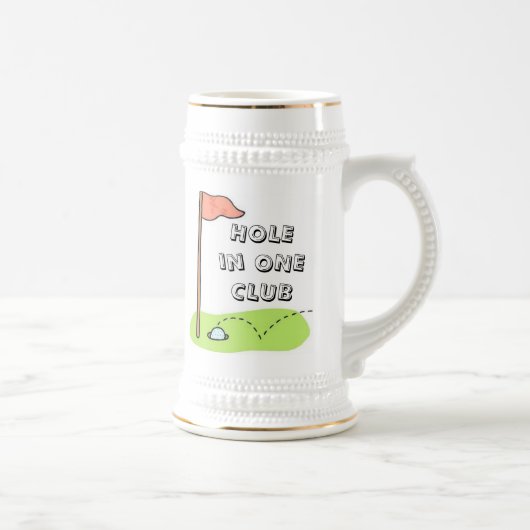 Golf Hole in One Personalized Stein Bierpul (Rechts)