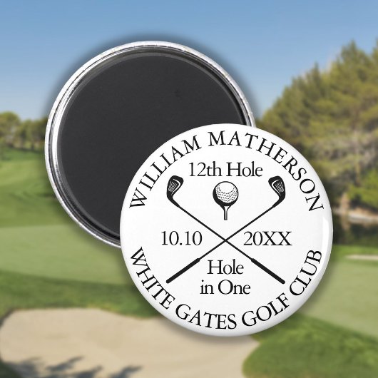 Golf Hole In One Persoonlijk Modern Magneet