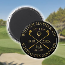 Golf Hole In One Persoonlijk Zwart En Goud