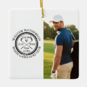 Golf Hole-in-One Persoonlijke Foto Golfer  Keramisch Ornament (Voorkant)