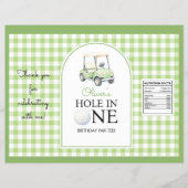 Golf Hole in One Verjaardag Chipzak Verpakking Flyer (Voorkant)
