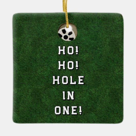 Golf Hole-in-one-verzamelobject. Keramisch Ornament (Voorkant)
