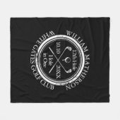 Golf Hole-in-One Zwart en Wit Aangepast Fleece Deken (Voorkant (Horizontaal))