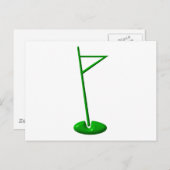 Golf Hole Marker Briefkaart (Voorkant / Achterkant)