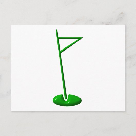 Golf Hole Marker Briefkaart (Voorkant)