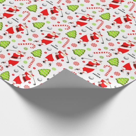 Golf Holiday Gift Cadeaupapier (Hoek)