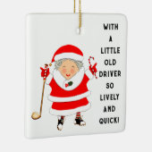 Golf Holiday Gift Keramisch Ornament (Rechts)