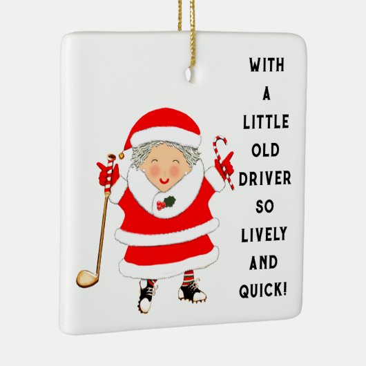 Golf Holiday Gift Keramisch Ornament (Rechts)