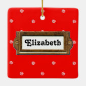 Golf Holiday Gift Keramisch Ornament (Achterkant)