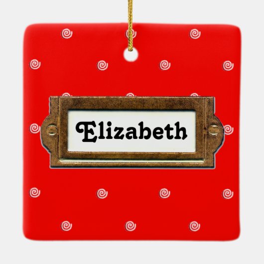 Golf Holiday Gift Keramisch Ornament (Achterkant)