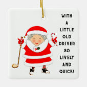 Golf Holiday Gift Keramisch Ornament (Voorkant)