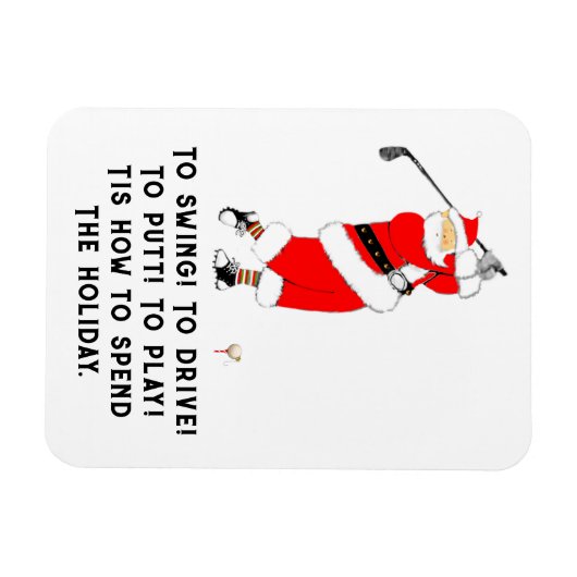 Golf Holiday Gift Magneet (Horizontaal)