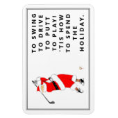 Golf Holiday Gift Magnet Magneet (Verticaal)