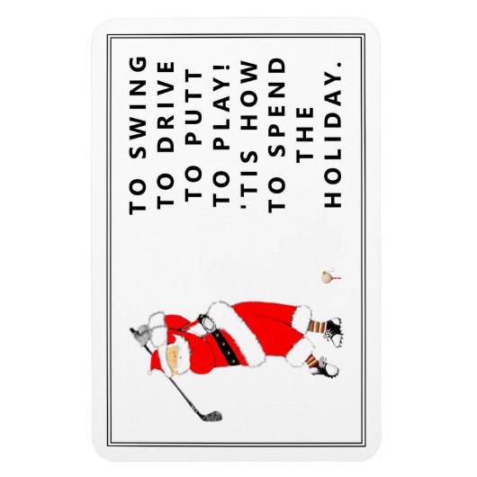 Golf Holiday Gift Magnet Magneet (Verticaal)