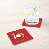 Golf Holiday Joy Personalized Typography Red Kartonnen Onderzetters (Insitu)