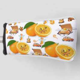 Golf Hoofd Hoesje Sinaasappel Fruit Kaarsen Feeën Golfheadcover