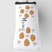 Golf Hoofd Hoesje Witte Pizza Golfheadcover (Draai 90)
