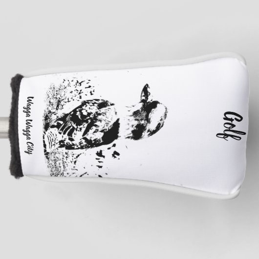 Golf hoofddeksel, putter. golfheadcover (Voorkant)