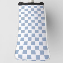 Golf Hoofdhoes Blauw & Wit Geruit Vierkant