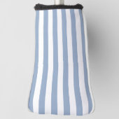 Golf Hoofdhoes Blauw & Wit Gestreept Golfheadcover (Draai 90)