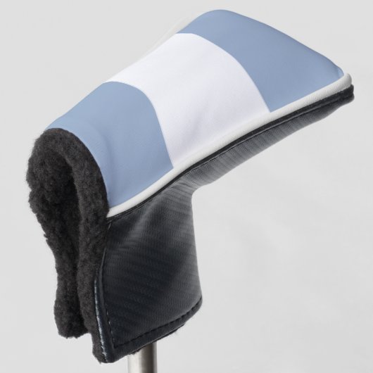 Golf Hoofdhoes Blauw & Wit Gestreept Golfheadcover (3/4 voorkant)