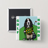 GOLF HOUND VIERKANTE BUTTON 5,1 CM (Voorkant /achterkant)