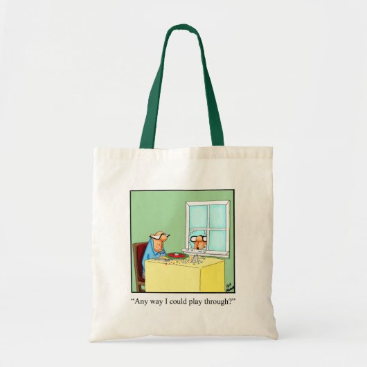 Golf Humor Cartoon Canvas tas (Voorkant)