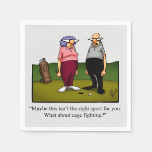 Golf Humor Cocktail Party Napkins Servet