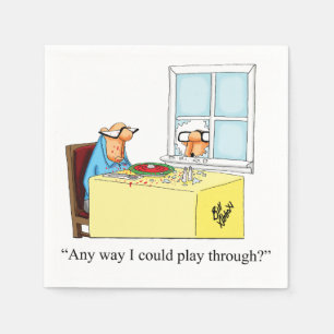 Golf Humor Cocktail Party Napkins Servet