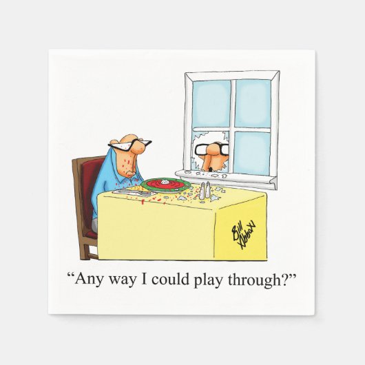 Golf Humor Cocktail Party Napkins Servet (Voorkant)