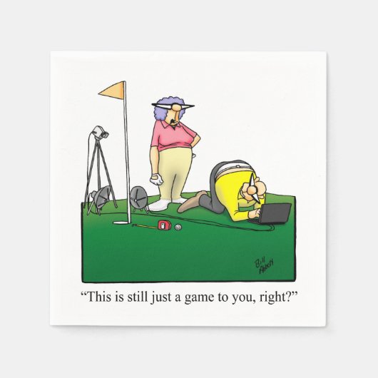 Golf Humor Cocktail Party Napkins Servet (Voorkant)