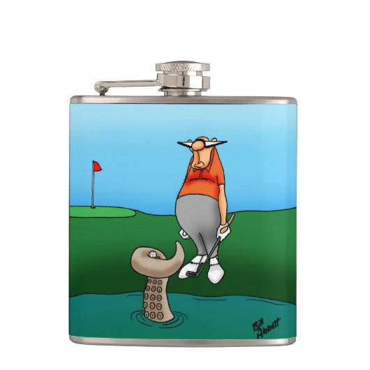 Golf Humor Flask Gift Heupfles (Voorkant)