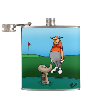 Golf Humor Flask Gift Heupfles