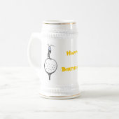 Golf Humor Happy Birthday Beer Stein Bierpul (Voorkant links)