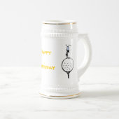 Golf Humor Happy Birthday Beer Stein Bierpul (Voorkant rechts)