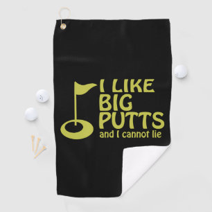Golf Humor Ik hou van Big Putts Golfhanddoek
