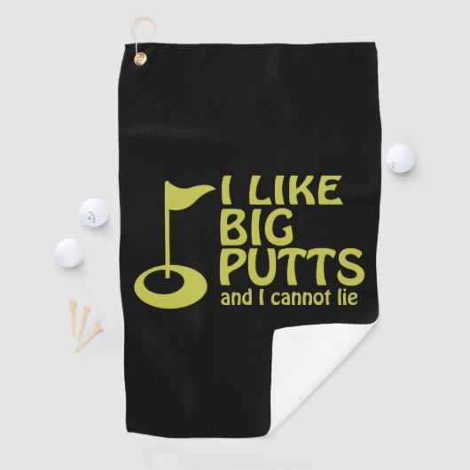 Golf Humor Ik hou van Big Putts Golfhanddoek (Insitu)