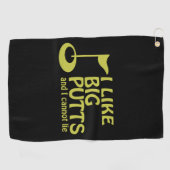 Golf Humor Ik hou van Big Putts Golfhanddoek (Horizontaal)