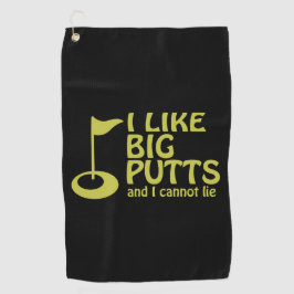 Golf Humor Ik hou van Big Putts Golfhanddoek