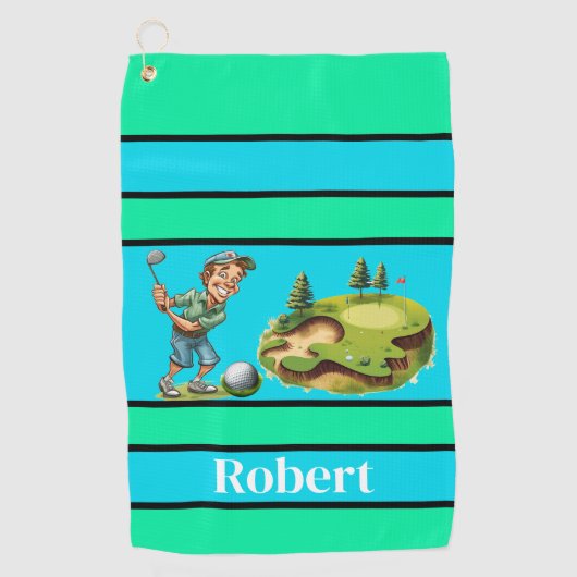 Golf Humor in ontwerp Golfhanddoek (Voorkant)