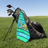 Golf Humor in ontwerp Golfhanddoek (Groen)