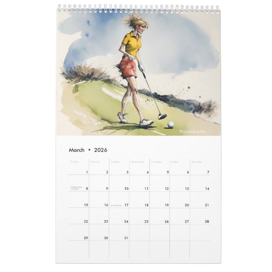 Golf Humor Kalender (Mar 2026)