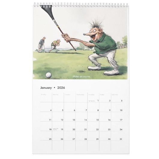 Golf Humor Kalender (Jan 2026)